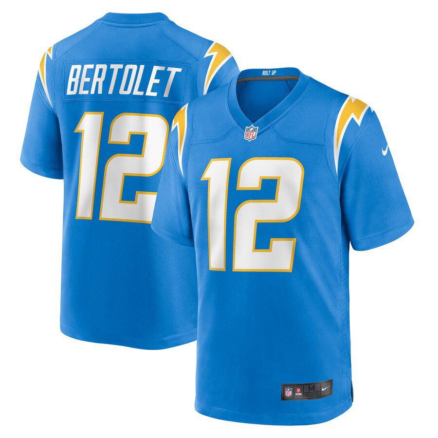 Men Los Angeles Chargers #12 Taylor Bertolet Nike Powder Blue Home Game Player NFL Jersey
